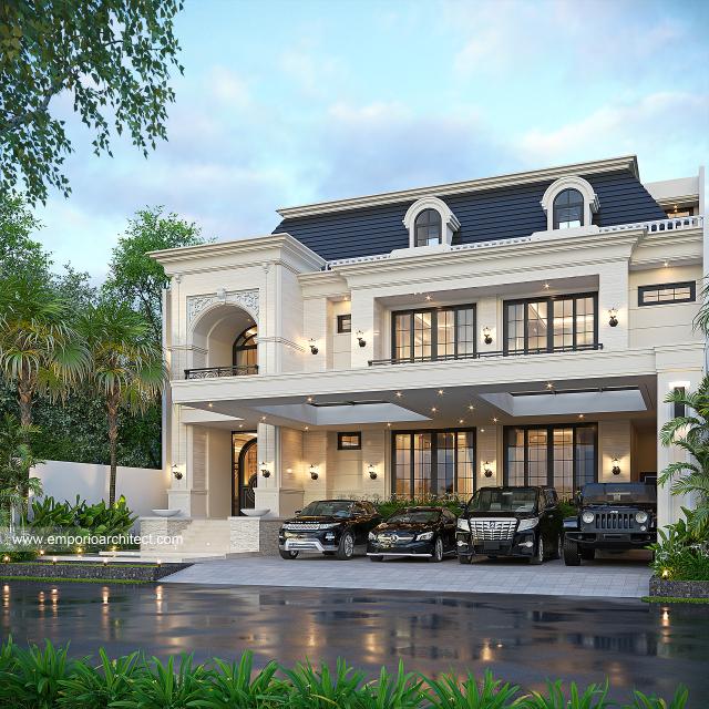 Video Desain Rumah Mediteran Klasik 2.5 Lantai Ibu IYT 1538 di  Bukittinggi, Sumatera Barat