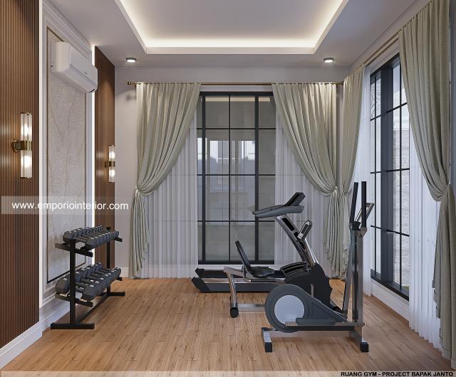 Desain Ruang Gym Rumah Klasik 2.5 Lantai Bapak JTA di Jakarta Selatan