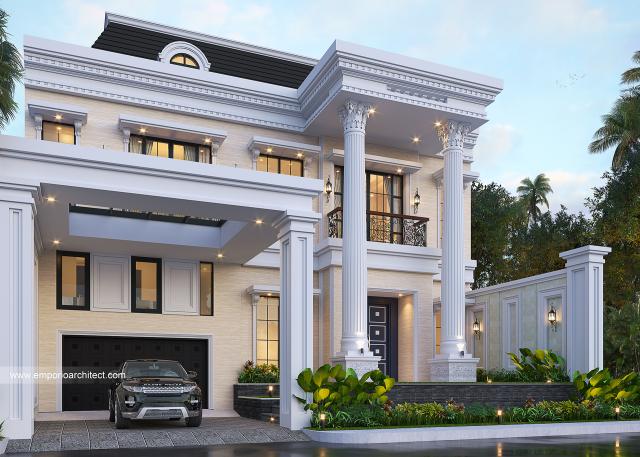 Video Desain Rumah Klasik 2.5 Lantai Ibu Linawati di  Surabaya