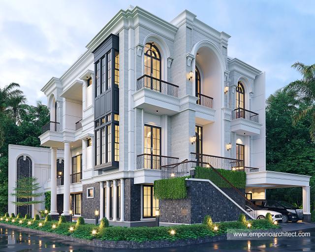 Video Desain Rumah Klasik 3 Lantai Bapak WWN 1364 di  BSD, Tangerang Selatan