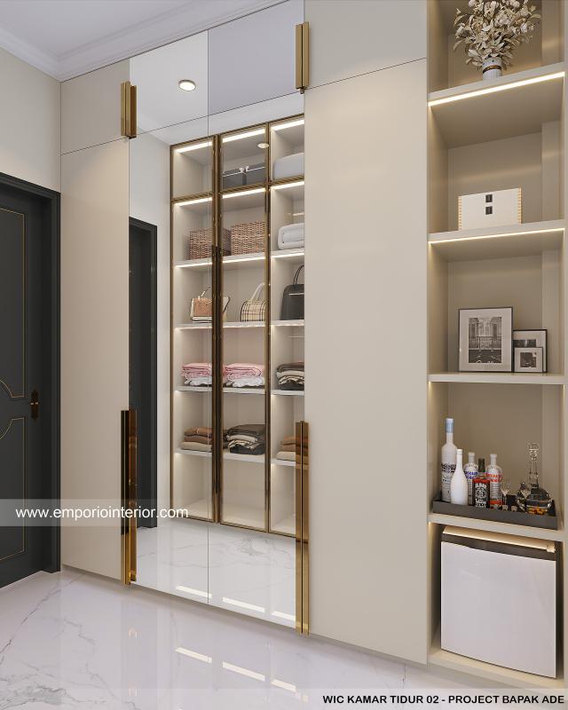 Desain WIC Kamar Tidur 2 Rumah Klasik 3 Lantai Bapak AE di PIK, Jakarta Utara