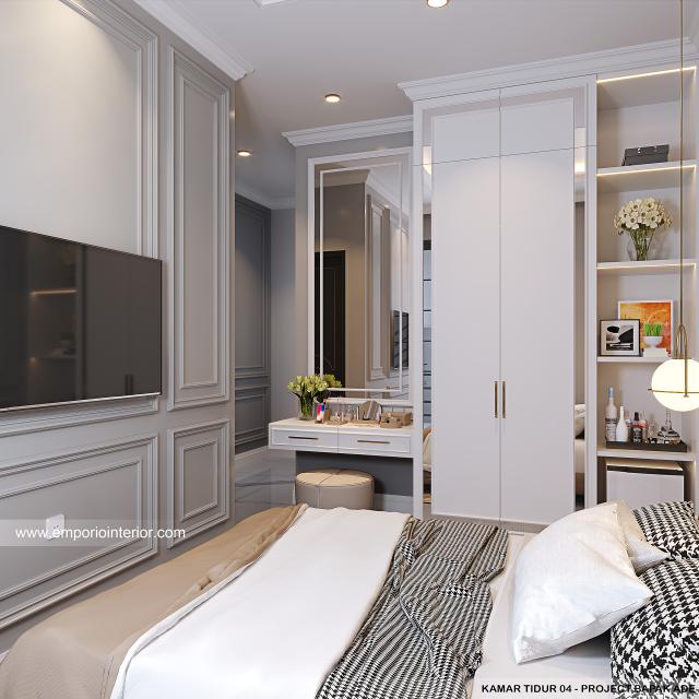 Desain Kamar Tidur 4 Rumah Klasik 3 Lantai Bapak AE di PIK, Jakarta Utara