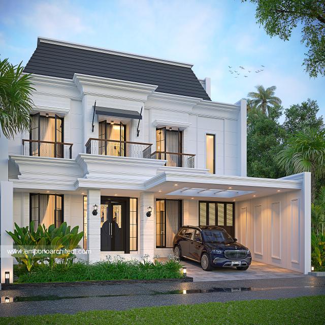 Video Desain Rumah Klasik 3 Lantai Ibu RHM 1569 di  Pekanbaru, Riau