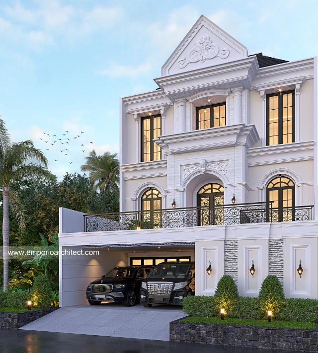 Desain Rumah Klasik 3.5 Lantai Bapak TGH 1374 di  Tangerang