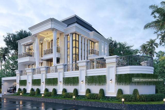 Video Desain Rumah Klasik 3.5 Lantai Miss Gabrielle di  Jakarta