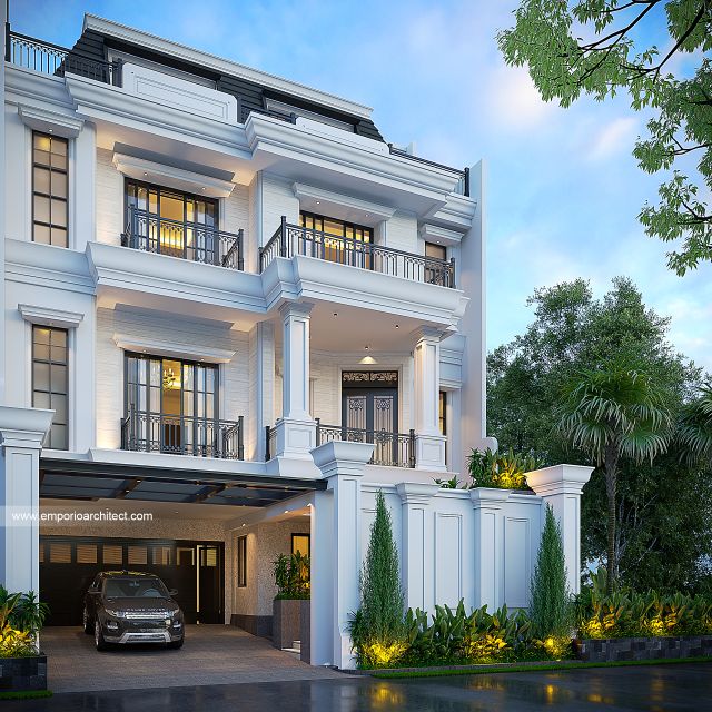 Video Desain Rumah Klasik 4 Lantai Ibu AO 1853 di  Jakarta Barat