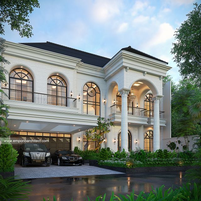 #2floorshousedesign - Mrs. S Classic Mediterranean House 2 Floors Design - Bekasi - Code 48113