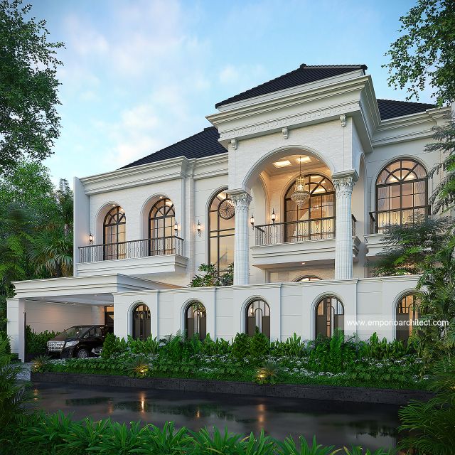 #2floorshousedesign - Mrs. S Classic Mediterranean House 2 Floors Design - Bekasi - Code 48115