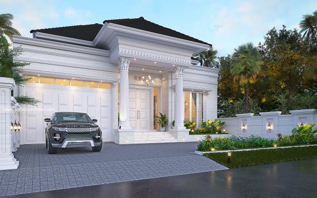 Video Desain Rumah Klasik Modern 1 Lantai Bapak INR 1393 di  Jakarta