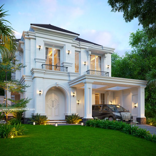 Video Desain Rumah Mediteran Klasik 2 Lantai Bapak AML 1810 di  Cibubur, Bekasi