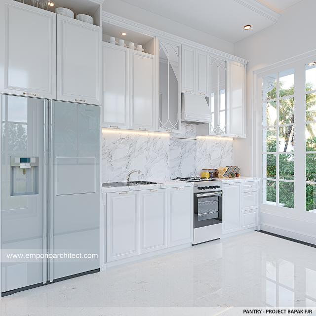Desain Pantry Rumah Klasik Modern 2 Lantai Bapak FJR di Yogyakarta