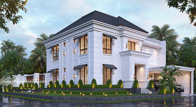 Video Desain Rumah Klasik Modern 2 Lantai Bapak AFL 2040 di  Solo