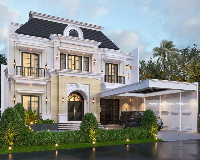 Video Desain Rumah Klasik Modern 2.5 Lantai Ibu LYL 1187 di  Batam
