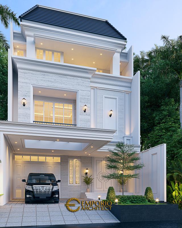 Video Desain Rumah Klasik Modern 2.5 Lantai Ibu NV 1199 di  Jakarta
