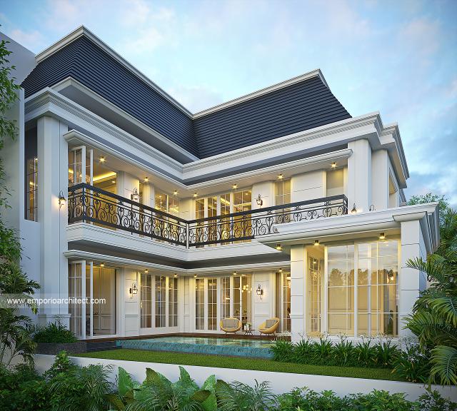 Video Desain Rumah Klasik Modern 3 Lantai Ibu NKE 1465 di  Jakarta Selatan