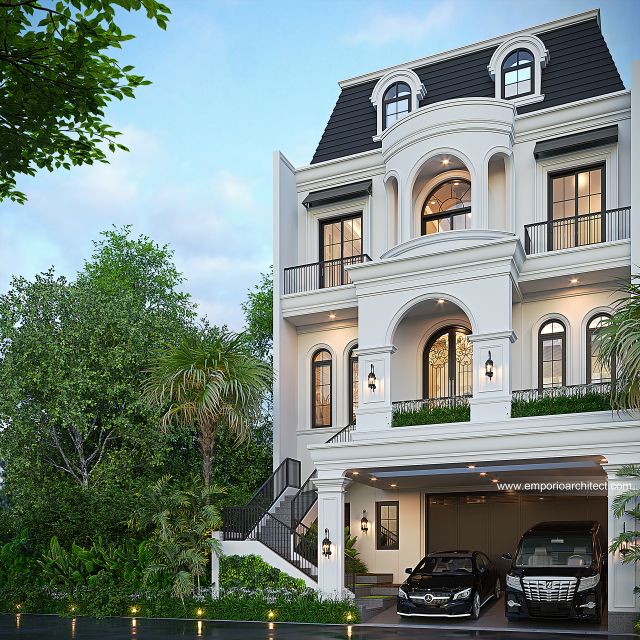 Desain Rumah Klasik Modern 3 Lantai Bapak FRK 1658 di  PIK, Jakarta Utara