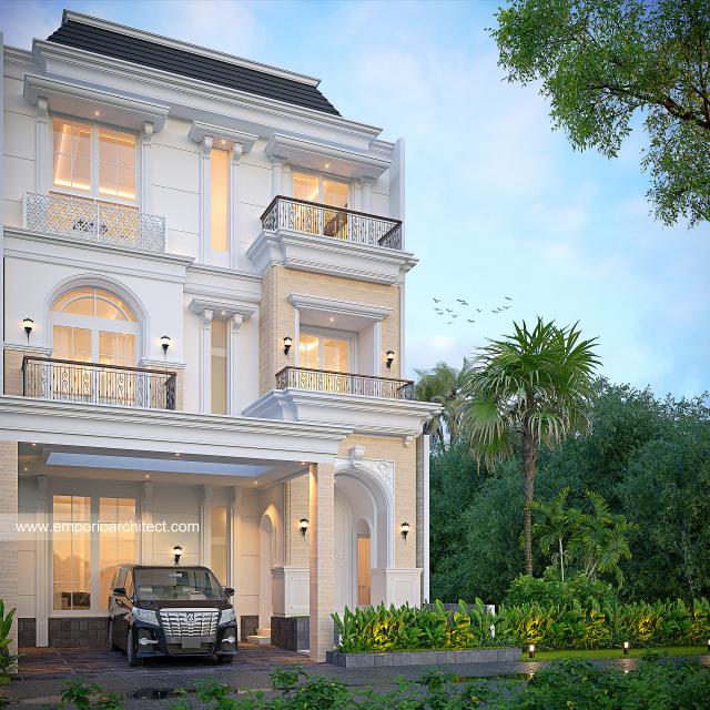 Video Desain Rumah Klasik Modern 3 Lantai Bapak PLS 1531 di  Jakarta