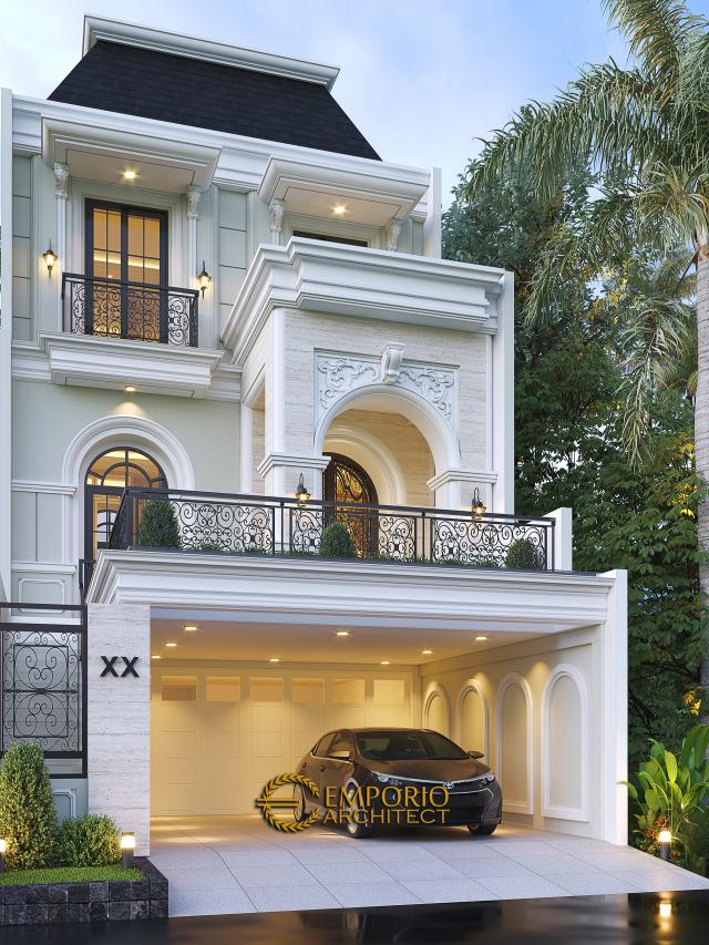 Video Desain Rumah Klasik Modern 3 Lantai Ibu Happy di  Jakarta Selatan