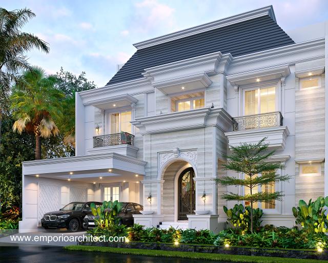Video Desain Rumah Klasik Modern 3 Lantai Mr. AT 1191 di  Bekasi, Jawa Barat