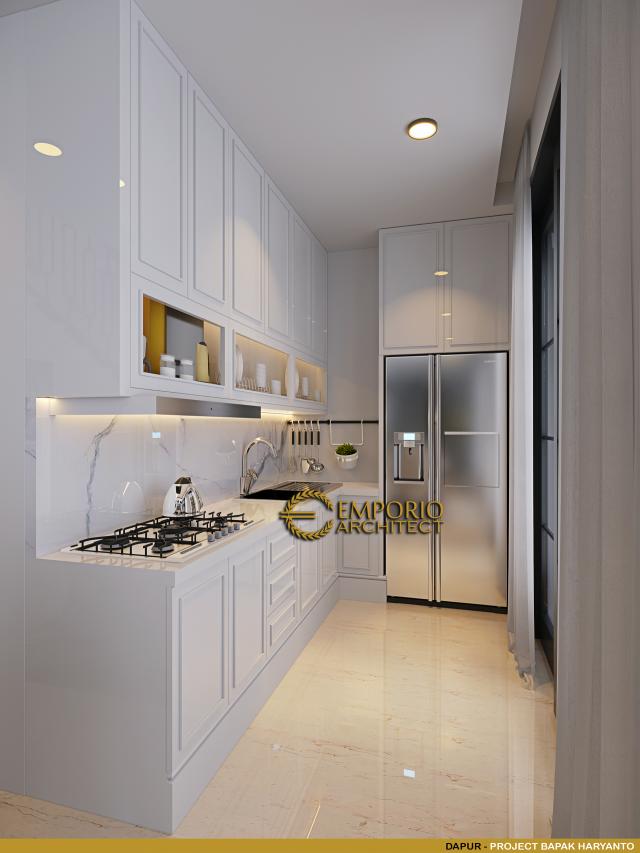 Desain Dapur Rumah Klasik Modern 3 Lantai Bapak Haryanto di Bandung, Jawa Barat