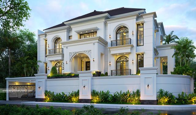 Video Desain Rumah Klasik Modern 3 Lantai Ibu YNY 1462 di  Jakarta