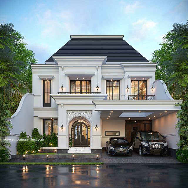 Video Desain Rumah Mediteran 2 Lantai Ibu NV 1905 di  Yogyakarta