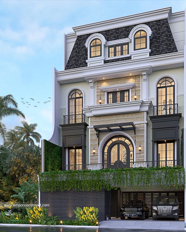 Video Desain Rumah Wisma Investindo Mediteran 3.5 Lantai Ibu MDI 1441 di  Jakarta Selatan