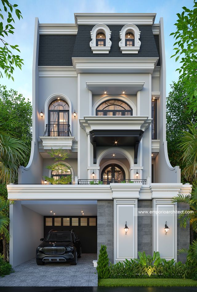 Video Desain Rumah Mediteran 4 Lantai Ibu RKA 1982 di  Jakarta