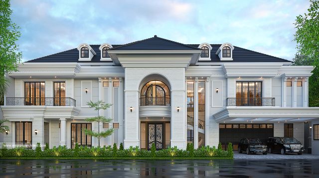 Video Desain Rumah Mediteran Klasik 2 Lantai Ibu YN 1950 di  Jakarta