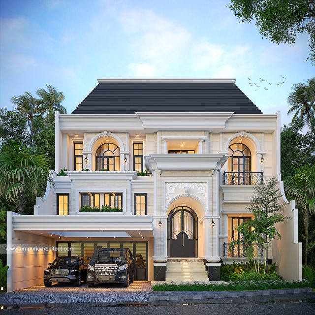 Video Desain Rumah Mediteran Klasik 3 Lantai Bapak TMB 2061 di  BSD, Tangerang Selatan