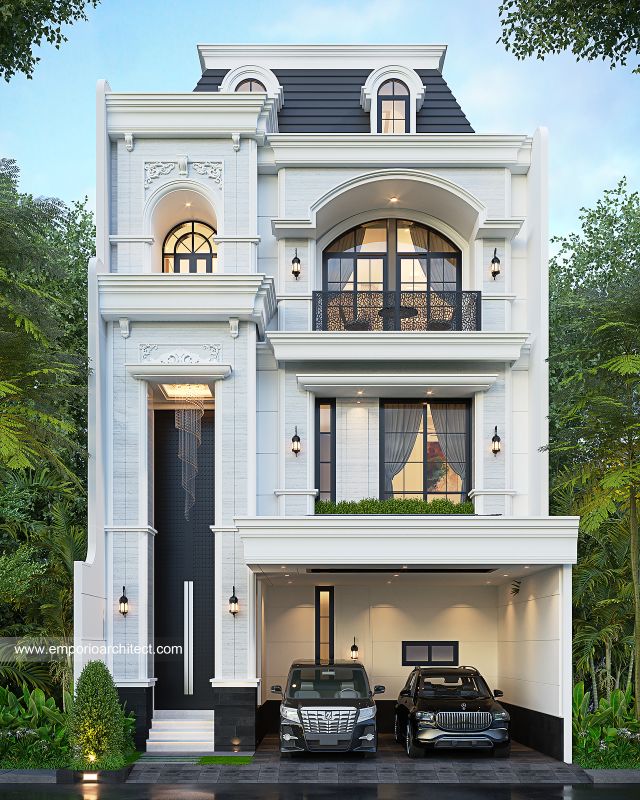 Video Mrs. NDA 1942 Mediterranean Classic House 4 Floors Design - Jakarta Selatan
