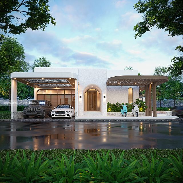 Desain Tampak Depan 3 Rumah Modern 1 Lantai Bapak ELG di Jakarta