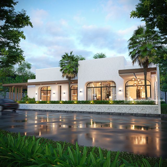 Desain Tampak Samping Rumah Modern 1 Lantai Bapak ELG di Jakarta