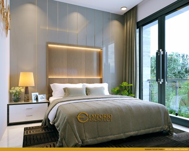 Desain Kamar Tidur Tamu Rumah Modern 2 Lantai Bapak Yandra di Padang, Sumatera Barat