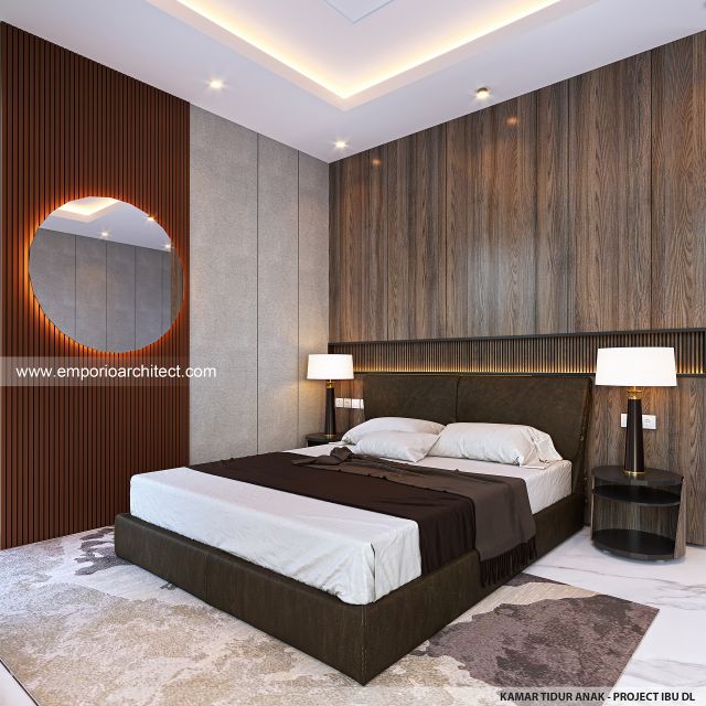 Desain Kamar Tidur Anak Rumah Modern 2 Lantai Ibu DL di Cipete, Jakarta Selatan
