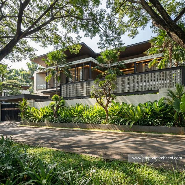 Desain Tampak Depan 3 Rumah Modern 2 Lantai Ibu dr. LL di Pontianak