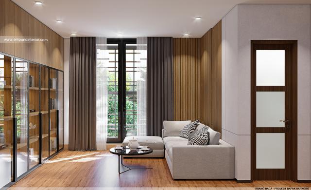 Desain Ruang Baca Villa Modern 2 Lantai Bapak SKR di Badung, Bali