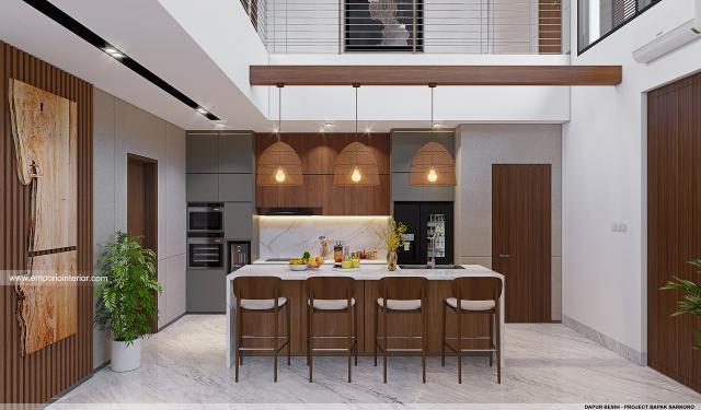 Desain Dapur Bersih Villa Modern 2 Lantai Bapak SKR di Badung, Bali