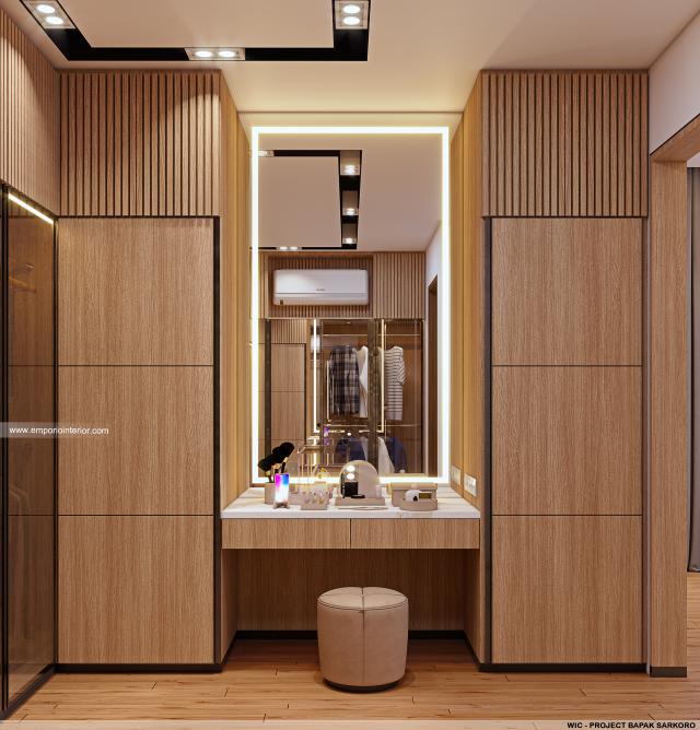 Desain Walk In Closet Villa Modern 2 Lantai Bapak SKR di Badung, Bali