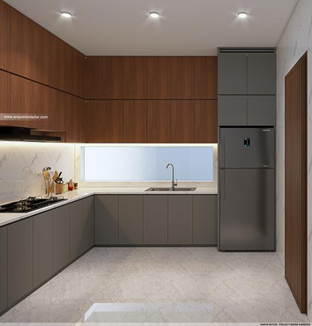 Desain Dapur Kotor Villa Modern 2 Lantai Bapak SKR di Badung, Bali