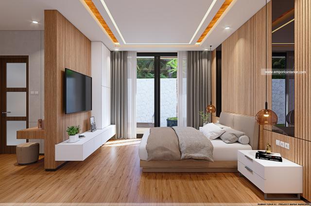 Desain Kamar Tidur 1 Villa Modern 2 Lantai Bapak SKR di Badung, Bali