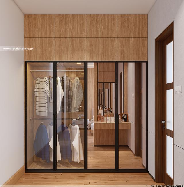 Desain Walk In Closet Villa Modern 2 Lantai Bapak SKR di Badung, Bali