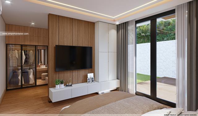 Desain Kamar Tidur 1 Villa Modern 2 Lantai Bapak SKR di Badung, Bali