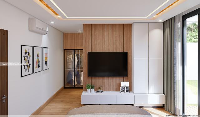 Desain Kamar Tidur 1 Villa Modern 2 Lantai Bapak SKR di Badung, Bali