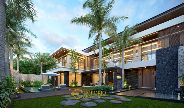 Desain Villa Modern 2 Lantai Bapak SKR di  Badung, Bali