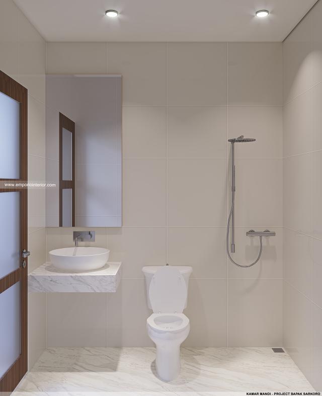 Desain Kamar Mandi Villa Modern 2 Lantai Bapak SKR di Badung, Bali