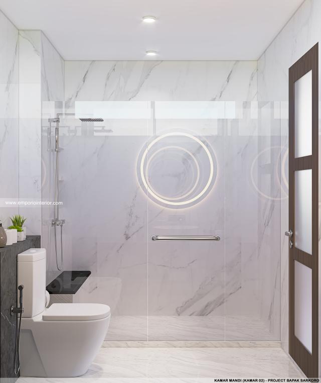 Desain Kamar Mandi (Kamar Tidur 2) Villa Modern 2 Lantai Bapak SKR di Badung, Bali