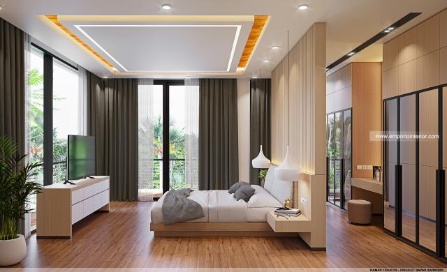 Desain Kamar Tidur 2 Villa Modern 2 Lantai Bapak SKR di Badung, Bali