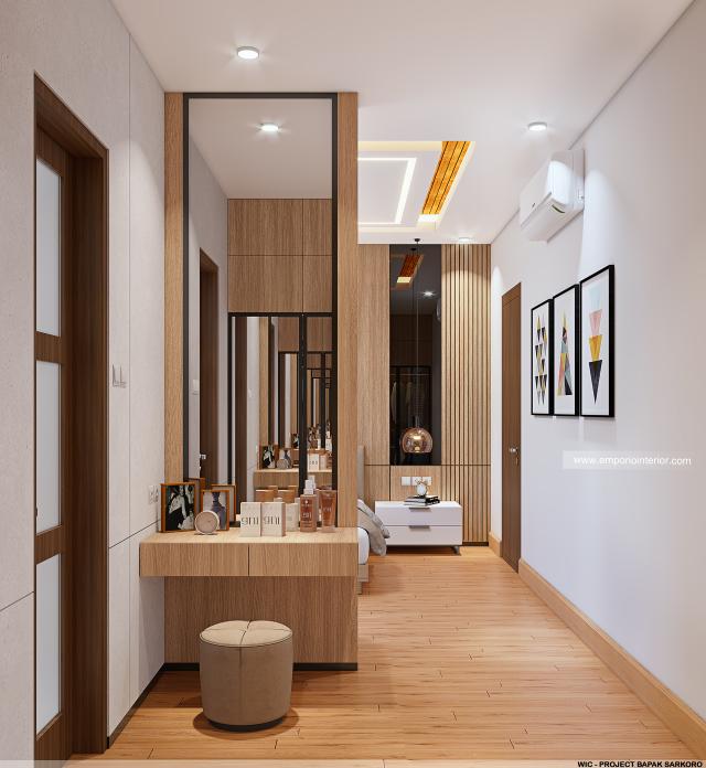 Desain Walk In Closet Villa Modern 2 Lantai Bapak SKR di Badung, Bali