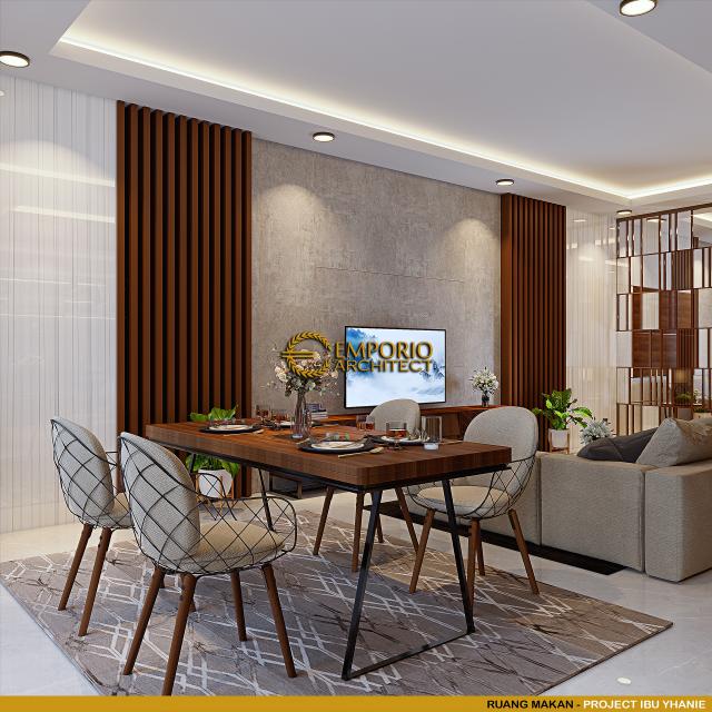 Desain Ruang Makan Rumah Modern 2 Lantai Ibu Yhanie di Makassar, Sulawesi Selatan